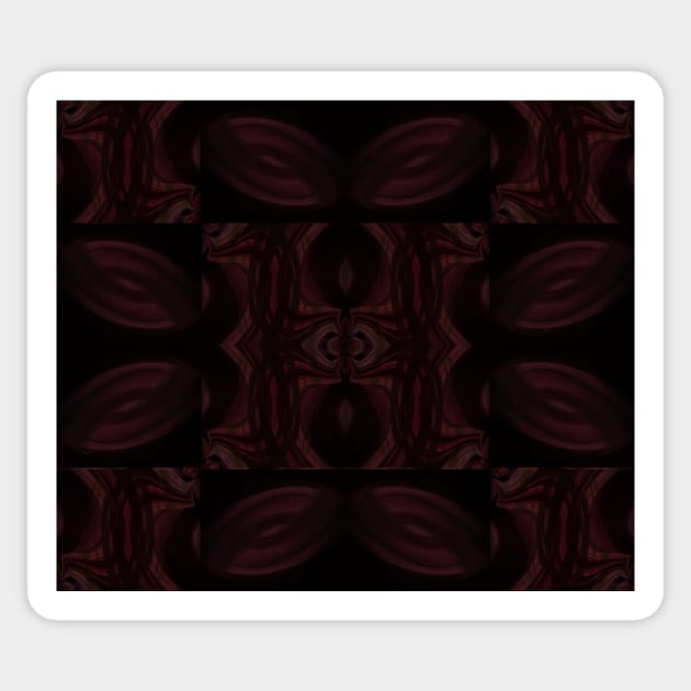 chocolate and maroon swirling abstract Sticker by DlmtleArt